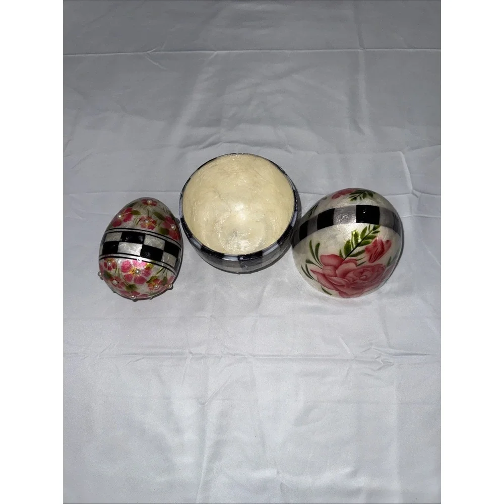 MacKenzie Childs Capriz Easter Egg Jewelry Trinket Box